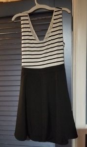 Black and white a line dress